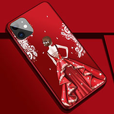 Handyhülle Silikon Hülle Gummi Schutzhülle Motiv Kleid Mädchen M02 für Apple iPhone 11 Plusfarbig