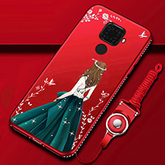 Handyhülle Silikon Hülle Gummi Schutzhülle Motiv Kleid Mädchen S02 für Huawei Nova 5z Plusfarbig