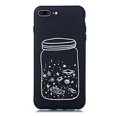 Handyhülle Silikon Hülle Gummi Schutzhülle Sternenhimmel für Apple iPhone 8 Plus Weiß