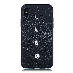 Handyhülle Silikon Hülle Gummi Schutzhülle Sternenhimmel für Apple iPhone Xs Max Plusfarbig
