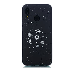 Handyhülle Silikon Hülle Gummi Schutzhülle Sternenhimmel für Huawei P20 Lite Schwarz