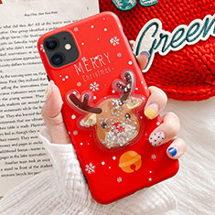Handyhülle Silikon Hülle Gummi Schutzhülle Weihnachten C01 für Apple iPhone 11 Rot