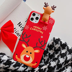 Handyhülle Silikon Hülle Gummi Schutzhülle Weihnachten C02 für Apple iPhone 11 Pro Max Rot