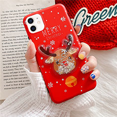 Handyhülle Silikon Hülle Gummi Schutzhülle Weihnachten für Apple iPhone 12 Rot