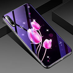 Handyhülle Silikon Hülle Rahmen Schutzhülle Spiegel Blumen für Huawei Honor 9X Pink