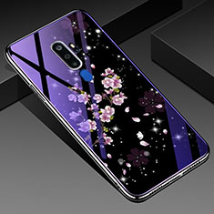 Handyhülle Silikon Hülle Rahmen Schutzhülle Spiegel Blumen für Oppo A9 (2020) Plusfarbig