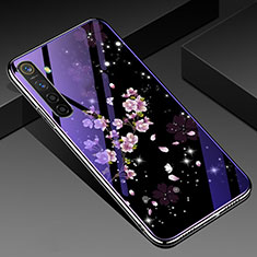 Handyhülle Silikon Hülle Rahmen Schutzhülle Spiegel Blumen für Realme XT Plusfarbig