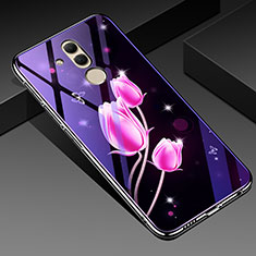 Handyhülle Silikon Hülle Rahmen Schutzhülle Spiegel Blumen H01 für Huawei Mate 20 Lite Rosa