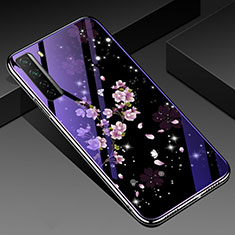 Handyhülle Silikon Hülle Rahmen Schutzhülle Spiegel Blumen K01 für Huawei Nova 7 SE 5G Plusfarbig