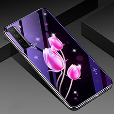 Handyhülle Silikon Hülle Rahmen Schutzhülle Spiegel Blumen K01 für Huawei Nova 7 SE 5G Rosa