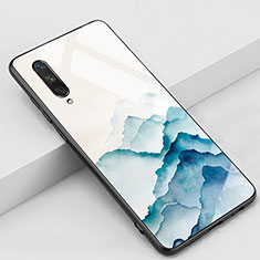 Handyhülle Silikon Hülle Rahmen Schutzhülle Spiegel Blumen K02 für Xiaomi Mi A3 Weiß