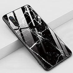 Handyhülle Silikon Hülle Rahmen Schutzhülle Spiegel Blumen K03 für Xiaomi Mi A3 Schwarz