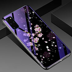 Handyhülle Silikon Hülle Rahmen Schutzhülle Spiegel Blumen M01 für Samsung Galaxy S20 Plus 5G Plusfarbig