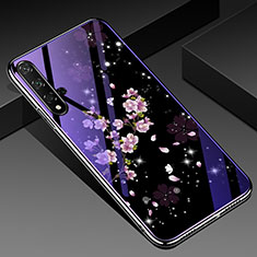 Handyhülle Silikon Hülle Rahmen Schutzhülle Spiegel Blumen S01 für Huawei Nova 5T Plusfarbig