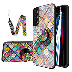 Handyhülle Silikon Hülle Rahmen Schutzhülle Spiegel Modisch Muster A01 für Samsung Galaxy S21 5G Plusfarbig