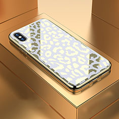 Handyhülle Silikon Hülle Rahmen Schutzhülle Spiegel Modisch Muster für Apple iPhone Xs Max Weiß
