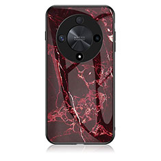 Handyhülle Silikon Hülle Rahmen Schutzhülle Spiegel Modisch Muster für Huawei Honor X9b 5G Rot
