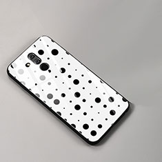 Handyhülle Silikon Hülle Rahmen Schutzhülle Spiegel Modisch Muster für Huawei Mate 20 Lite Weiß