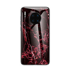 Handyhülle Silikon Hülle Rahmen Schutzhülle Spiegel Modisch Muster für Huawei Mate 30 Pro Rot