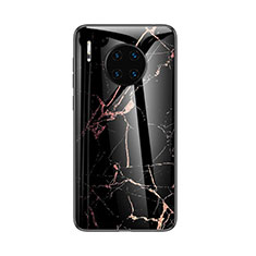 Handyhülle Silikon Hülle Rahmen Schutzhülle Spiegel Modisch Muster für Huawei Mate 30E Pro 5G Schwarz