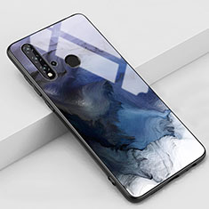 Handyhülle Silikon Hülle Rahmen Schutzhülle Spiegel Modisch Muster für Huawei Nova 5i Blau