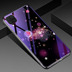 Handyhülle Silikon Hülle Rahmen Schutzhülle Spiegel Modisch Muster für Huawei Nova 7i Violett