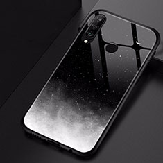 Handyhülle Silikon Hülle Rahmen Schutzhülle Spiegel Modisch Muster für Huawei P30 Lite New Edition Schwarz
