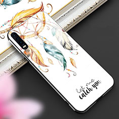 Handyhülle Silikon Hülle Rahmen Schutzhülle Spiegel Modisch Muster für Huawei P30 Weiß
