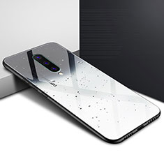 Handyhülle Silikon Hülle Rahmen Schutzhülle Spiegel Modisch Muster für OnePlus 8 Grau