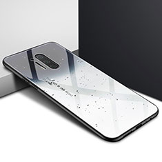 Handyhülle Silikon Hülle Rahmen Schutzhülle Spiegel Modisch Muster für OnePlus 8 Pro Grau