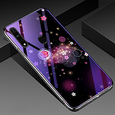 Handyhülle Silikon Hülle Rahmen Schutzhülle Spiegel Modisch Muster für Oppo A8 Violett