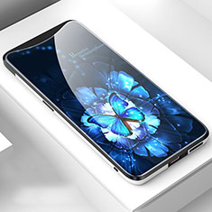 Handyhülle Silikon Hülle Rahmen Schutzhülle Spiegel Modisch Muster für Oppo Find X Super Flash Edition Blau