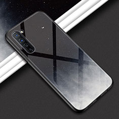 Handyhülle Silikon Hülle Rahmen Schutzhülle Spiegel Modisch Muster für Oppo Find X2 Lite Dunkelgrau