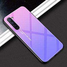 Handyhülle Silikon Hülle Rahmen Schutzhülle Spiegel Modisch Muster für Oppo Find X2 Lite Violett