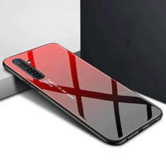 Handyhülle Silikon Hülle Rahmen Schutzhülle Spiegel Modisch Muster für Oppo K5 Rot