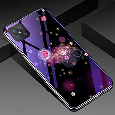 Handyhülle Silikon Hülle Rahmen Schutzhülle Spiegel Modisch Muster für Oppo Reno4 Z 5G Violett