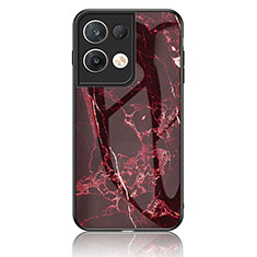 Handyhülle Silikon Hülle Rahmen Schutzhülle Spiegel Modisch Muster für Oppo Reno8 Pro 5G Rot