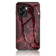 Handyhülle Silikon Hülle Rahmen Schutzhülle Spiegel Modisch Muster für Realme Narzo 50 5G Rot