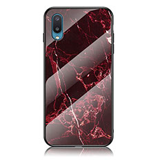 Handyhülle Silikon Hülle Rahmen Schutzhülle Spiegel Modisch Muster für Samsung Galaxy A02 Rot