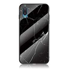 Handyhülle Silikon Hülle Rahmen Schutzhülle Spiegel Modisch Muster für Samsung Galaxy A02 Schwarz