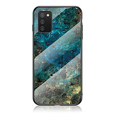 Handyhülle Silikon Hülle Rahmen Schutzhülle Spiegel Modisch Muster für Samsung Galaxy A02s Blau