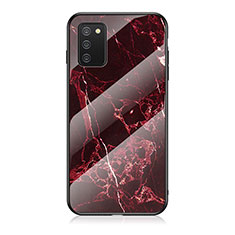 Handyhülle Silikon Hülle Rahmen Schutzhülle Spiegel Modisch Muster für Samsung Galaxy A02s Rot