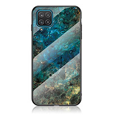 Handyhülle Silikon Hülle Rahmen Schutzhülle Spiegel Modisch Muster für Samsung Galaxy A12 Blau