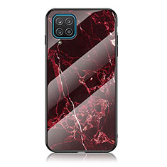 Handyhülle Silikon Hülle Rahmen Schutzhülle Spiegel Modisch Muster für Samsung Galaxy A12 Rot