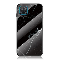 Handyhülle Silikon Hülle Rahmen Schutzhülle Spiegel Modisch Muster für Samsung Galaxy A12 Schwarz