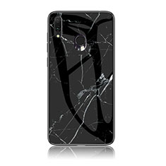 Handyhülle Silikon Hülle Rahmen Schutzhülle Spiegel Modisch Muster für Samsung Galaxy A20e Schwarz