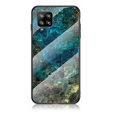 Handyhülle Silikon Hülle Rahmen Schutzhülle Spiegel Modisch Muster für Samsung Galaxy A42 5G Blau