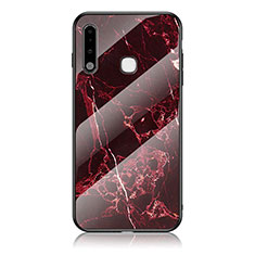 Handyhülle Silikon Hülle Rahmen Schutzhülle Spiegel Modisch Muster für Samsung Galaxy A70E Rot