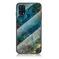 Handyhülle Silikon Hülle Rahmen Schutzhülle Spiegel Modisch Muster für Samsung Galaxy M21s Blau