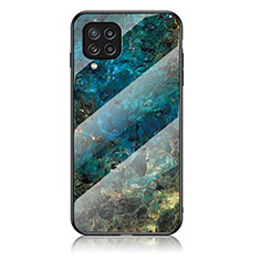 Handyhülle Silikon Hülle Rahmen Schutzhülle Spiegel Modisch Muster für Samsung Galaxy M32 4G Blau